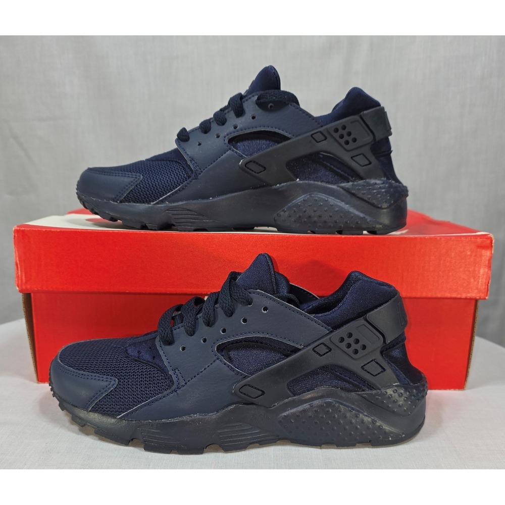 Nike Air Huarache Run GS Midnight Navy Blue Sneakers 654275-405 Kids Size 4Y